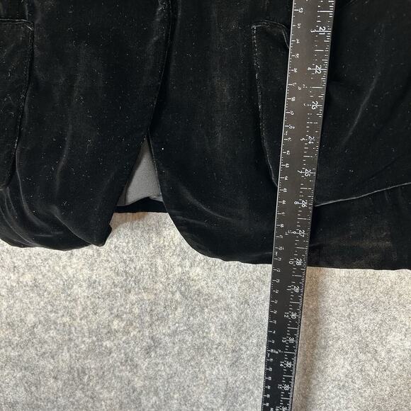 J Jill Blazer Jacket Medium Velvet Velour Textured Black Button Front Silk Rayon - Picture 5 of 9